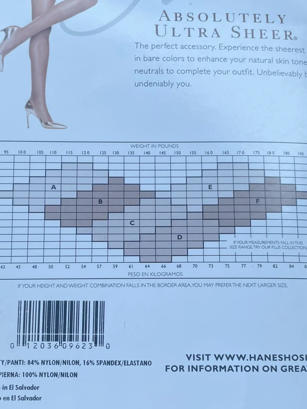 Hanes absolutely ultra sheer pantyhose gentle brown size B small-medium